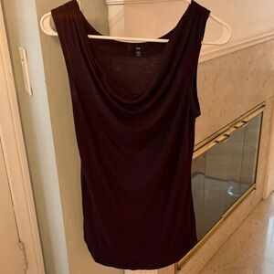 GAP Sleeveless Cowl Neck Tank Top in Deep  Burgundy
